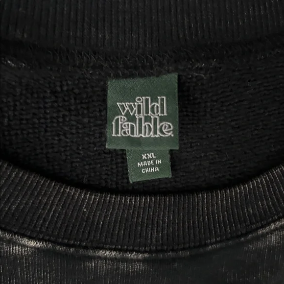 Wild Fable Manhattan New York Black Crewneck Sweater Rhinestones XXL - Picture 8 of 10